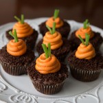 Easter inspired carrot cupcakes