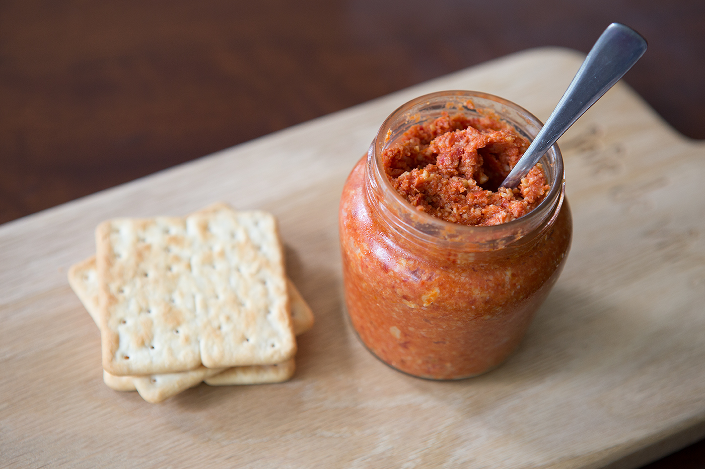 Red pepper and sundried tomato pesto made in the Thermomix (TM5)