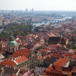 View of Prague from the top of the St. Vitus Cathedral, Prague Castle