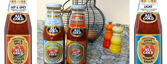 ALL GOLD Hot & Spicy Tomato Sauce and ALL GOLD Light Tomato Sauce (Photo taken with iPhone & supplied)