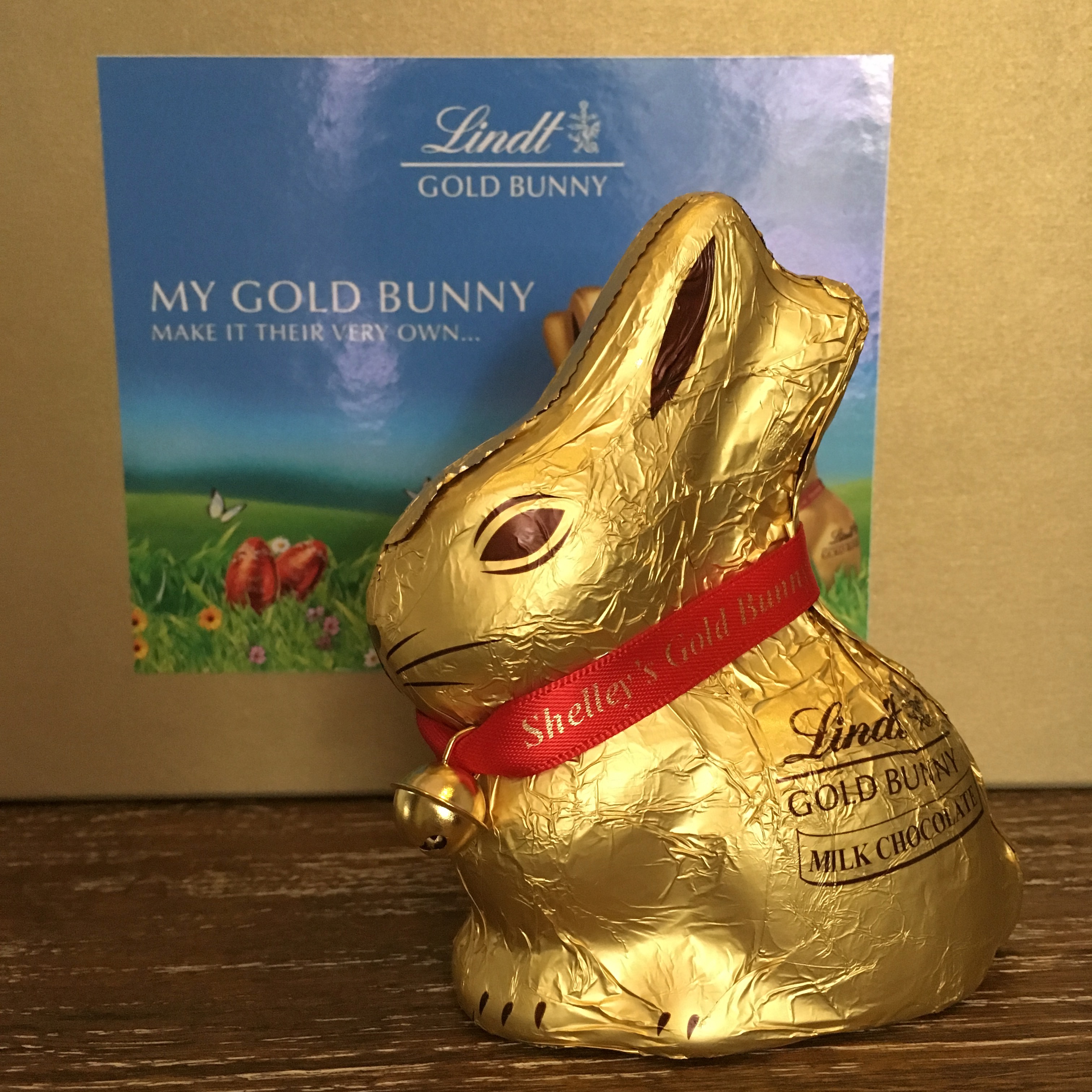 My personalized LINDT GOLD BUNNY