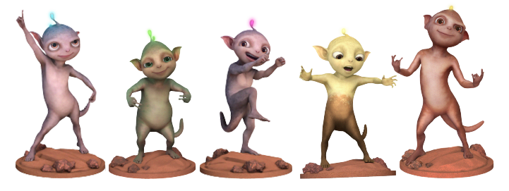 The Martian figurines - Minchu, Mintu, Swaggy, Hazy & Duos (image courtesy of Cadbury Dairy Milk)